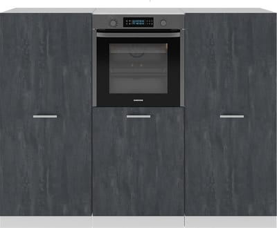 Vicco R-Line Keukenblok – 180 cm Zonder werkblad Zwart beton/wit