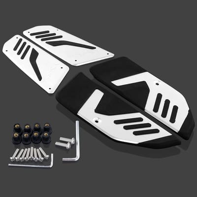 Motorfiets Voetsteunen - Treeplank Pedalen - Verbeterde Rijervaring - Antislip Ontwerp - Set - Zilver