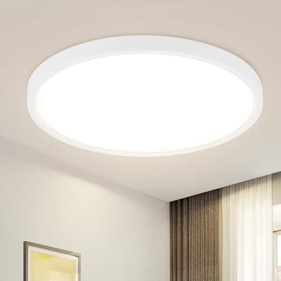 Glitzerlife - Plafondlamp - LED - IP44 Spatwaterdicht - Oogvriendelijk - Energiezuinig - Warm Wit - Ø22cm - Wit