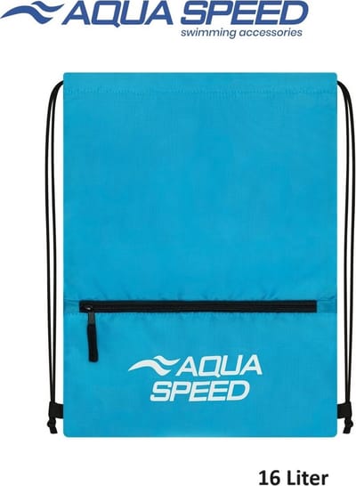 Aqua Speed Zwemtas met ritsvak – waterbestendige Gear Sack Zip (16L) voor zwemspullen en sportaccessoires - Turquoise