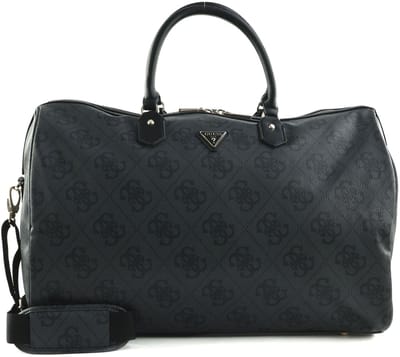 GUESS Reistas Schoudertas met laptopvak Weekender Duffel Bag Coal Logo Donkergrijs