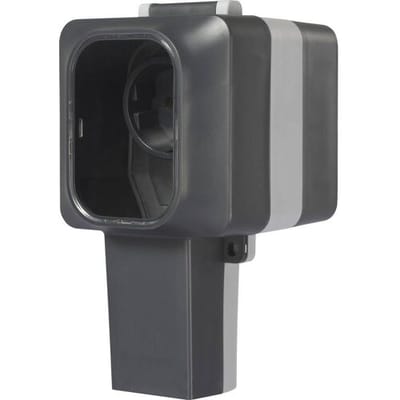 Sygonix SY-6670746 1-voudig Stopcontact (opbouw) Afsluitbaar, Zwenkbare stopcontacttop IP55 Grijs