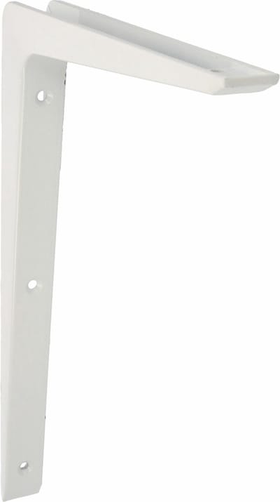 AMIG Plankdrager/planksteun - aluminium - gelakt wit - H250 x B200 mm - boekenplank steunen