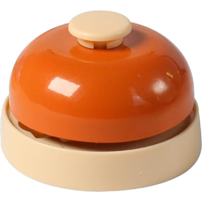 Cloche d'appel pour animaux de compagnie Boutons sensibles Métal Dressage de chien Appel pour le dîner Cloche pour jouets pour animaux de compagnie Orange orange