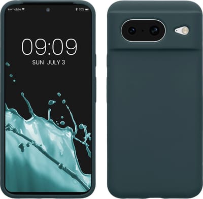 kwmobile telefoonhoesje geschikt voor Google Pixel 8 - Hoesje met siliconen coating - Smartphone case in leisteen