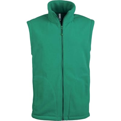 Fleecebodywarmer 'Luca' merk Kariban maat S Kelly Groen