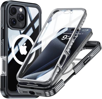 DrPhone HardShield - Dubbelzijdige Telefoonhoes met Screenprotector - Bescherming tot 6 meter – 360 graden bescherming - Meervoudige Materialen – Geschikt Voor iPhone 16 Pro - Schokbestendig