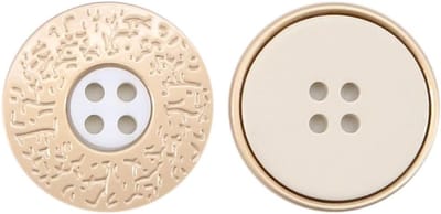 10 Stuks 28 mm Ronde Metalen Knopen met 4 Gaten voor Naaien, Knutselen en Decoratie