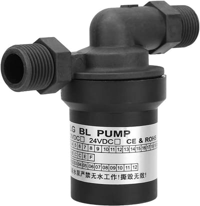 Zonne Waterpomp - Circulatiepomp Boiler - Water Circuleren - Hoge Temperatuur Bestendig - 1/2 Inch Draad - Zwart