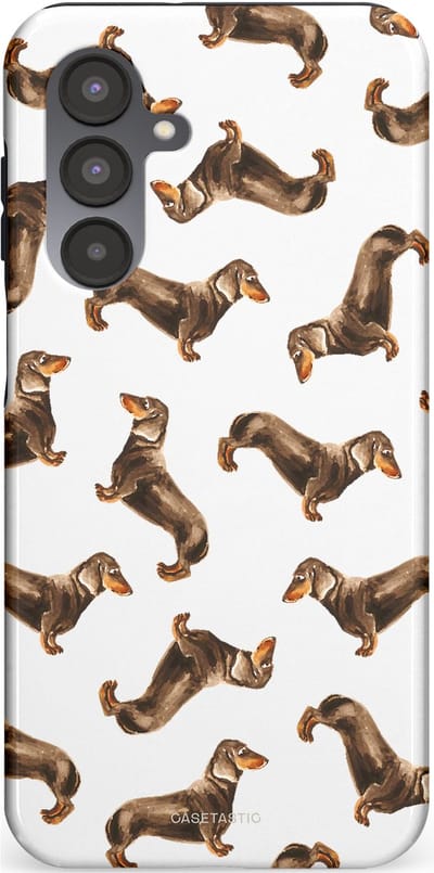 Casetastic Hoesje Geschikt voor Samsung Galaxy A17 - Stijlvolle Beschermende Duo-layer Case - Teckel Twister