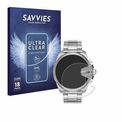 Savvies - Screenprotector voor Diesel Mega Chief DZ4417 - Folie Beschermfolie transparant 18 Stuks