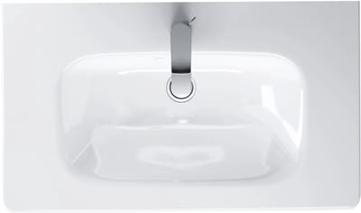Duravit DuraStyle - Compact meubelwastafel, 79x40 cm, met 1 kraangat, met WonderGliss, alpine wit 23377800001