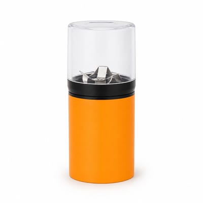 Zirkle - Elektrische Kruidenmaler / Specerijmolen / Mini Spice Grinder / Kruidenmolen - USB-C Oplaadbaar - Voor Gedroogde Kruiden, Kruidenmixen en Specerijen - Compact voor Thuis, Reizen en Camping - Oranje