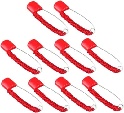 Veiligheidsspelden Set - Kleding Spelden - Handwerk Versieren - Met Veiligheidssloten - 10 Stuks - Rood