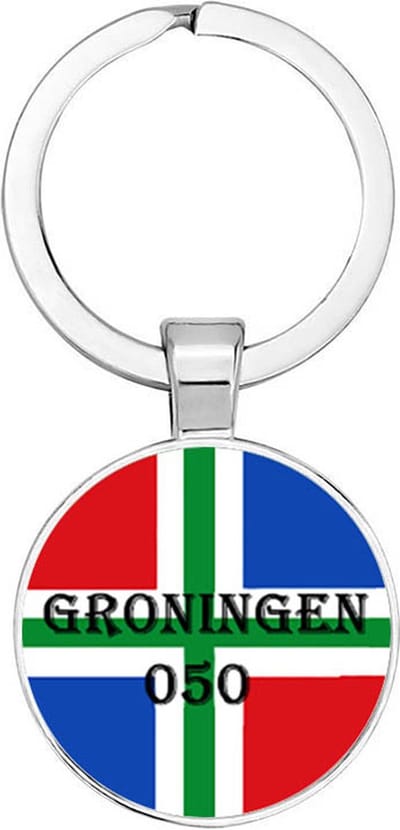 Akyol - Groningen 050 Sleutelhanger - groningen - stadjers/stadjeder - souvenir - Groningen - steden - verjaardagscadeau - kado - gift - geschenk - 2,5 x 2,5 CM