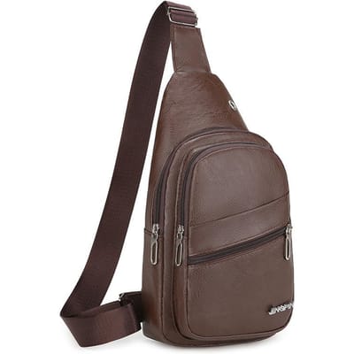 Borsttas Heren PU Casual Eenvoudige Kleur Schoudertas Diagonaal Nieuwe Rugzak Tas Nieuwe Trend Portemonnee Crossbody Tas gray
