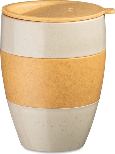 Herbruikbare Koffiebeker, 0.4 L, Natuur Hout Bruin, Organic Bio-Circular - Koziol | Aroma To Go 2.0