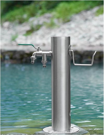 Buitenwaterkolom - Tuinkraan - Tuin water geven - Antivries ontwerp - 10x10x10 mm - Zilver
