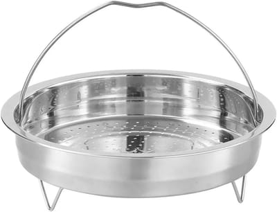Roestvrijstalen stoompan - Stoommand kookgerei - Gezond koken - Gelijkmatige warmteverdeling - 20 cm diameter - Zilverkleurig
