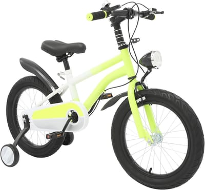 Kinderfiets 16 inch met LED-verlichting en Zijwielen voor Jongens en Meisjes 5-8 Jaar