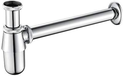 Universele Siphon voor Wastafel 1-1/4" - Verstelbare Chroom Pijp met Decoratieve Kap