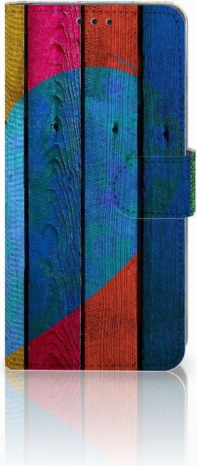 Huawei P30 Pro Book Style Case Wood Heart - Cadeau voor je Vriend