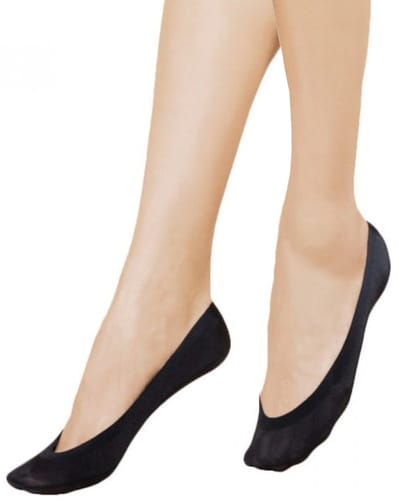 Topsocks footies ice silk zwart 35/38