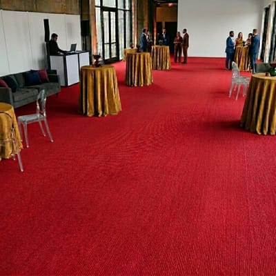 FLOORDIREKT Op Maat Hemaakt Tapijt Sintra - Voor Evenementen & Beurzen - Onderhoudsvriendelijke Loper - Voor Beurzen & Evenementen - Rood - 200 x 600 cm