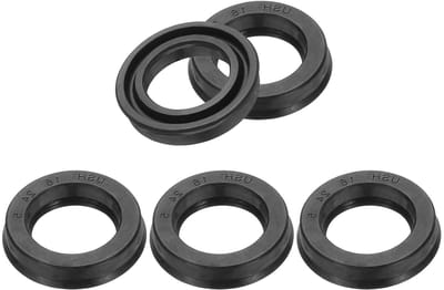 Olieafdichting 16 x 24 x 5 mm, 5 stuks nitrilrubber lippenafdichtingen voor radiale as, geschikt voor autocilinders en afvoerpluggen, zwart