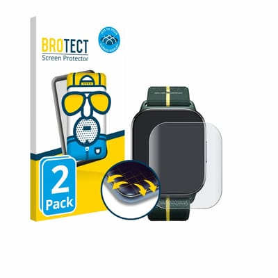 BROTECT - Screenprotector voor Motorola Moto watch fit - Folie Beschermfolie matte volledig dekking 2 Stuks
