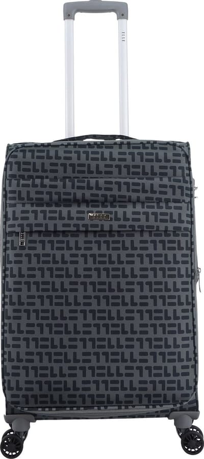 ELLE Couture Zachte Koffer / Trolley / Reiskoffer - 64 cm (Medium) - Grijs / Medium