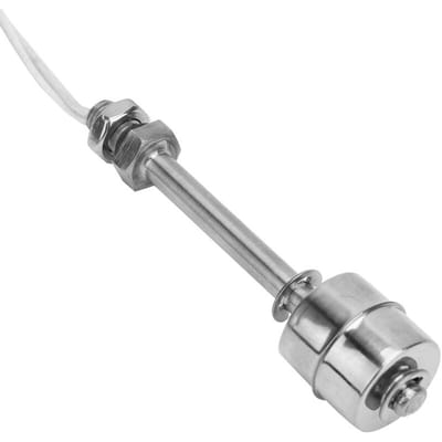 Vlotterschakelaar van roestvrij staal - 0-220V vloeistofniveausensor - 0,5-1A stroomsterkte - kan verticaal/horizontaal worden gemonteerd