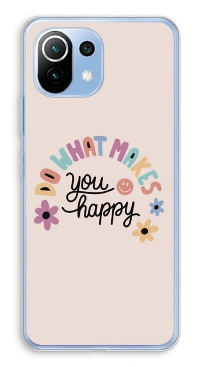Case Company® - Hoesje geschikt voor Xiaomi Mi 11 Lite hoesje - Happy days - Soft Cover Telefoonhoesje - Bescherming aan alle Kanten en Schermrand