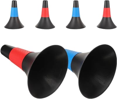 Sports Trainingskegels - Oefenkegels Set - Behendigheid Training - Duurzaam Weerbestendig - 6 Stuks - Diverse Kleuren