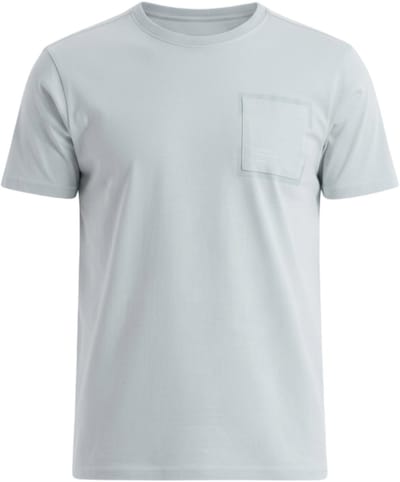 OMBRE T-shirt - Regular Fit - Katoen - Korte Mouw Lichtgrijs L