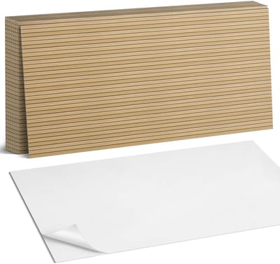 Coloray Plaktegels - Parallelle planken van hout Zelfklevende Wandtegels - 40 cm x 20 cm - Beige Plaktegels - 10 stuks - Rechthoek PVC Tegels - Plaktegels Badkamer - Vloertegels Zelfklevend - Vinyltegels Vloer Zelfklevend - Portugese Tegels