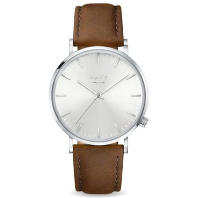 Kane Watches | Silver Steel Vintage Brown