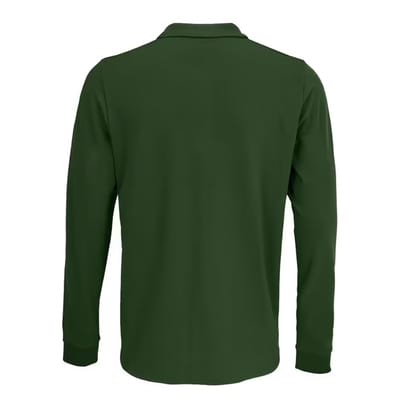 SOLS Unisex poloshirt met lange mouwen van katoen voor volwassenen (Fles groen)