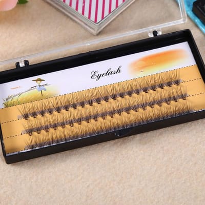 Natuurlijke Zachte Valse Wimperverlenging Deluxe Wimpers VOLUME Valse Fans 3d Wimpers(11 mm) white