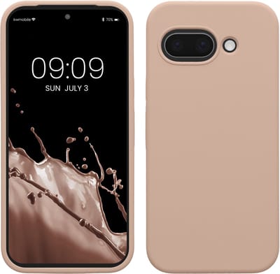 kwmobile telefoonhoesje geschikt voor Google Pixel 9a - Hoesje met siliconen coating - Smartphone case in mat oudroze