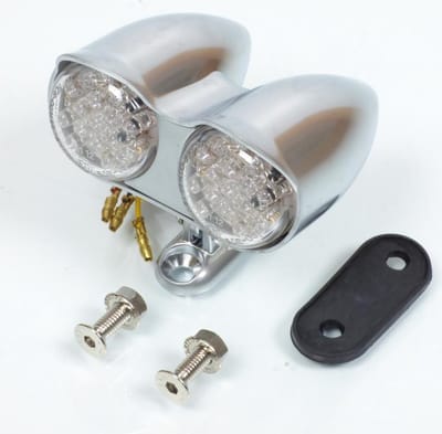 Paire feu arrière à LED MAD Bullet forme obus pour moto Café Racer Bobber homologué