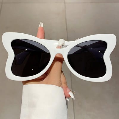 Premium Oversized Vlinder Zonnebrillen dames Voor Vrouwen Mode Luxe Designer Vintage Punk Populair Groot Montuur Zonnebrillen UV400 As the picture