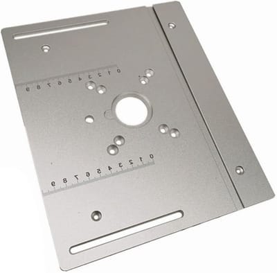 Routertafel Inzetplaat Bovenfrees Inlegplaat Aluminium Routerplaat Multifunctionele Router-Inzetplaatsjabloon voor Houtbewerking Houtgereedschap (Color : Silver Color, Size : A)