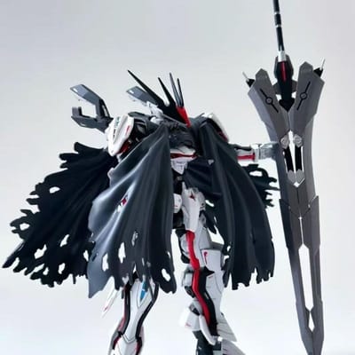 Figurine Anime HG Roi à la Cape Hérétique Modèle à Assembler Figurine 1/144 Modèle Ornement Périphérique Anime Cadeau Guerrier Mécha Décoration black