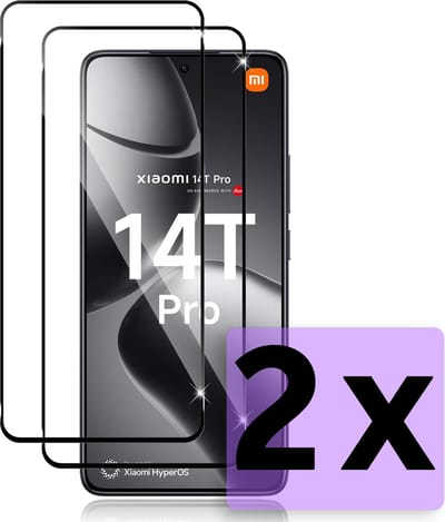 Casemania Glas Geschikt voor Xiaomi 14T & 14T Pro - Screenprotector Glas Gehard - Tempered Glass - Volledige Bescherming - 2 Stuks