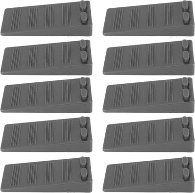 Deurstopper Set - Windvanger Deur - Deuren Open Houden - Niet-Glijdend Oppervlak - 10 Stuks - Grijs