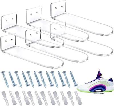 Zwevende Schoenenrekken, Transparante Acryl Schoenenrekken Gemonteerd Aan de Muur, voor het Tentoonstellen van Verzamelstukken voor Schoenen en Sneakers