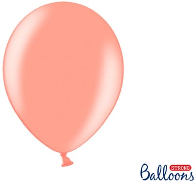 Rosé Gouden Metallic Ballonnen - 50 Stuks