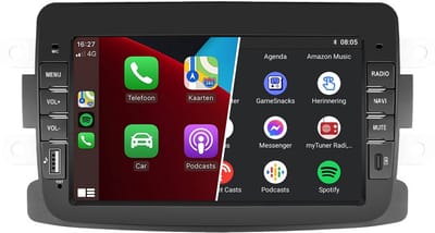 Carplay autoradio voor Dacia Duster, Dokker, Logan, Lodgy, Sandero | 2012 t/m 2020 | Android 13 | Draadloos Apple Carplay & Android Auto | 2GB + 64GB | Denago | 2012 2013 2014 2015 2016 2017 2018 2019 2020 | Bluetooth