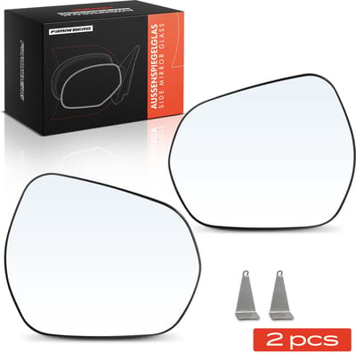 Frankberg 2x Buitenspiegelglas Voor Links Rechts voor Ford Fiesta HF